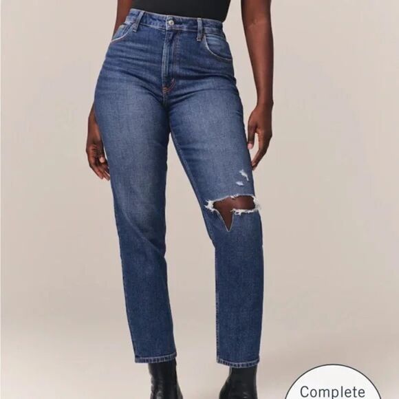 Abercrombie The Ankle Straight Ultra High Rise - Picture 1 of 9